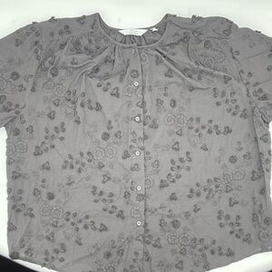 & Other Stories Oversized Puff-Sleeve Blouse in Black